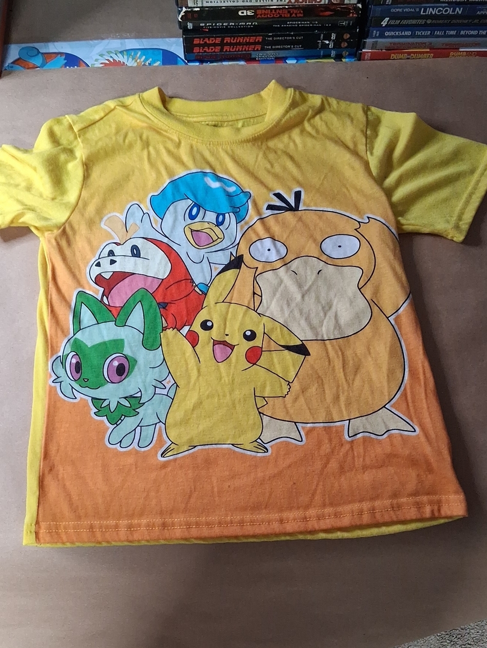 Pokemon Kids Yellow & Orange Pikachu Graphic Tee
